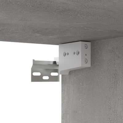 TV-tasot 4 kpl betoninharmaa 100x30x30 cm tekninen puu
