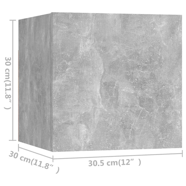 10-osainen TV-kaappisarja betoninharmaa lastulevy