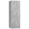 TV-tasot 4 kpl betoninharmaa 30,5x30x90 cm tekninen puu