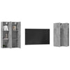 TV-tasot 4 kpl betoninharmaa 30,5x30x110 cm tekninen puu