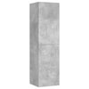 TV-tasot 4 kpl betoninharmaa 30,5x30x110 cm tekninen puu