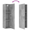 TV-tasot 4 kpl betoninharmaa 30,5x30x110 cm tekninen puu