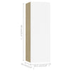 TV-tasot 4 kpl valkoinen ja Sonoma-tammi 30,5x30x90cm lastulevy