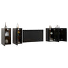 TV-tasot 4 kpl korkeakiilto musta 30,5x30x60 cm lastulevy
