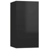 TV-tasot 4 kpl korkeakiilto musta 30,5x30x60 cm lastulevy
