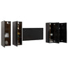TV-tasot 4 kpl korkeakiilto musta 30,5x30x90 cm lastulevy