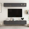 TV-tasot 4 kpl korkeakiilto harmaa 100x30x30 cm lastulevy
