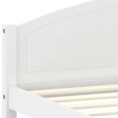 Valkoinen sängynrunko Lonica 140x200cm (mänty)