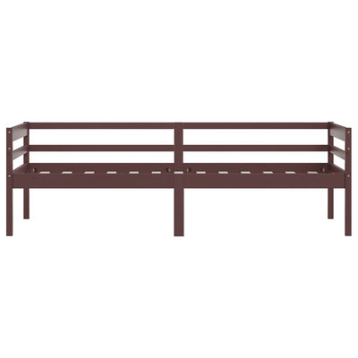 Tummanruskea sängynrunko Hudrea 90x200cm (mänty)