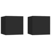Musta yöpöydät Mezmunie 30,5x30x30cm (2 kpl puinen)