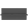 Seinähyllyt 2 kpl harmaa 40x11,5x18 cm tekninen puu