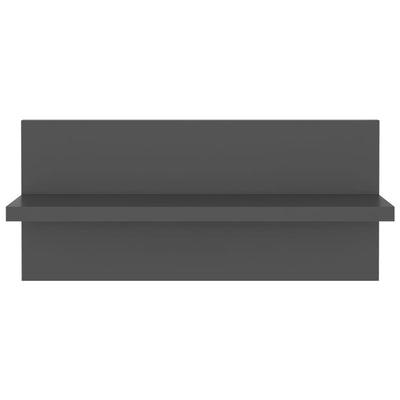 Seinähyllyt 2 kpl harmaa 40x11,5x18 cm tekninen puu