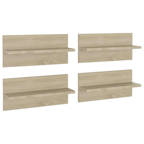 Seinähyllyt 4 kpl Sonoma-tammi 40x11,5x18 cm lastulevy
