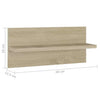 Seinähyllyt 4 kpl Sonoma-tammi 40x11,5x18 cm lastulevy