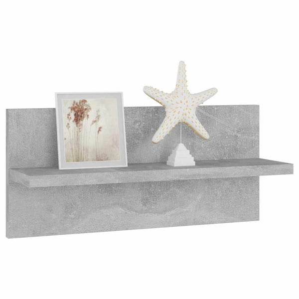 Seinähyllyt 4 kpl betoninharmaa 40x11,5x18 cm lastulevy