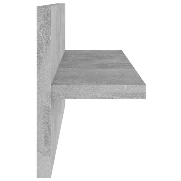 Seinähyllyt 4 kpl betoninharmaa 40x11,5x18 cm lastulevy