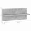 Seinähyllyt 4 kpl betoninharmaa 40x11,5x18 cm lastulevy