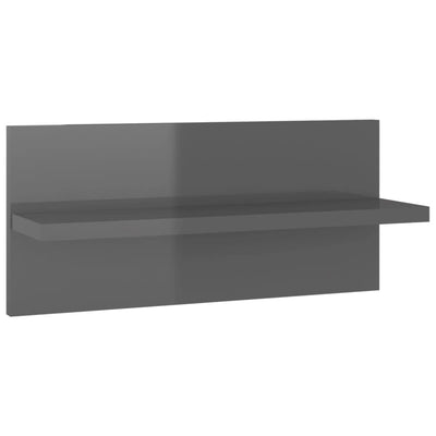 Seinähyllyt 4 kpl korkeakiilto harmaa 40x11,5x18 cm