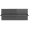 Seinähyllyt 4 kpl korkeakiilto harmaa 40x11,5x18 cm