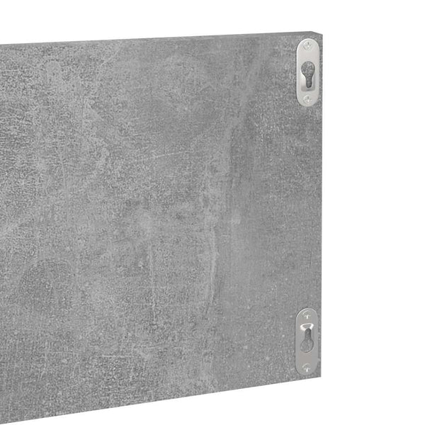 Seinähyllyt 2 kpl betoninharmaa 80x11,5x18 cm lastulevy