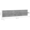 Seinähyllyt 2 kpl betoninharmaa 80x11,5x18 cm lastulevy