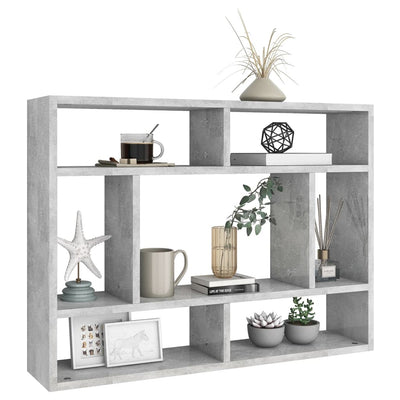 Seinähylly betoninharmaa 75x16x55 cm tekninen puu