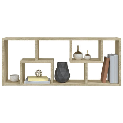 Seinähylly Sonoma-tammi 36x16x90 cm tekninen puu