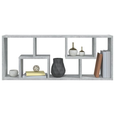 Seinähylly betoninharmaa 36x16x90 cm tekninen puu