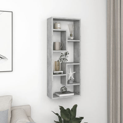 Seinähylly betoninharmaa 36x16x90 cm tekninen puu