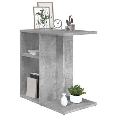 Sivupöytä betoninharmaa 50x30x50 cm tekninen puu