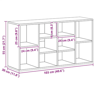 Sonoma tammi kenkien säilytyspenkki Vittorio 103x30x54,5cm (puinen)