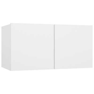 Seinäkiinnitettävät TV-tasot 2 kpl valkoinen 60x30x30 cm