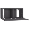 Seinäkiinnitettävät TV-tasot 2 kpl harmaa 60x30x30cm