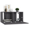 Seinäkiinnitettävät TV-tasot 3 kpl harmaa 60x30x30 cm