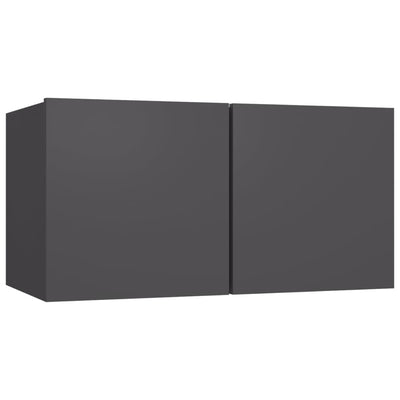 Seinäkiinnitettävät TV-tasot 3 kpl harmaa 60x30x30 cm