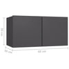 Seinäkiinnitettävät TV-tasot 3 kpl harmaa 60x30x30 cm