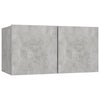 Seinäkiinnitettävä TV-taso 2 kpl betoninharm. 60x30x30 cm