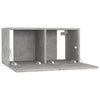 Seinäkiinnitettävä TV-taso 2 kpl betoninharm. 60x30x30 cm