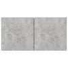 Seinäkiinnitettävät TV-tasot 3 kpl betoninharmaa 60x30x30 cm