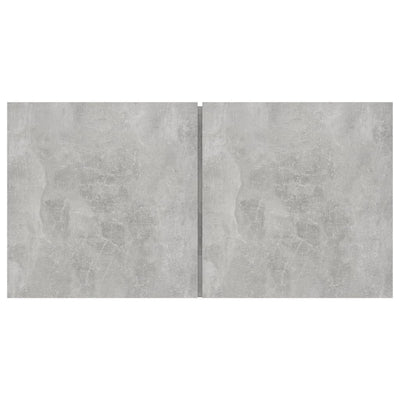 Seinäkiinnitettävät TV-tasot 3 kpl betoninharmaa 60x30x30 cm