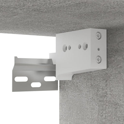 Seinäkiinnitettävät TV-tasot 3 kpl betoninharmaa 60x30x30 cm