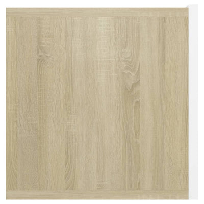 Seinäkiinnitettävä TV-taso valkoinen/Sonoma-tammi 60x30x30 cm