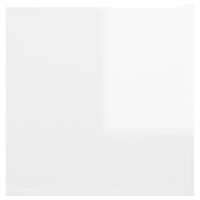 Seinäkiinnitettävät TV-tasot 2 kpl korkeakiilto valk 60x30x30cm