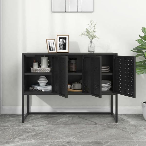 Senkki musta 105x35x75 cm teräs