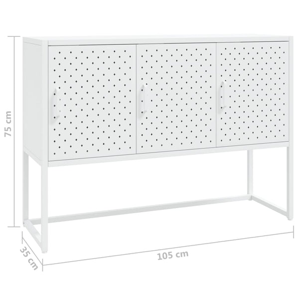 Senkki valkoinen 105x35x75 cm teräs