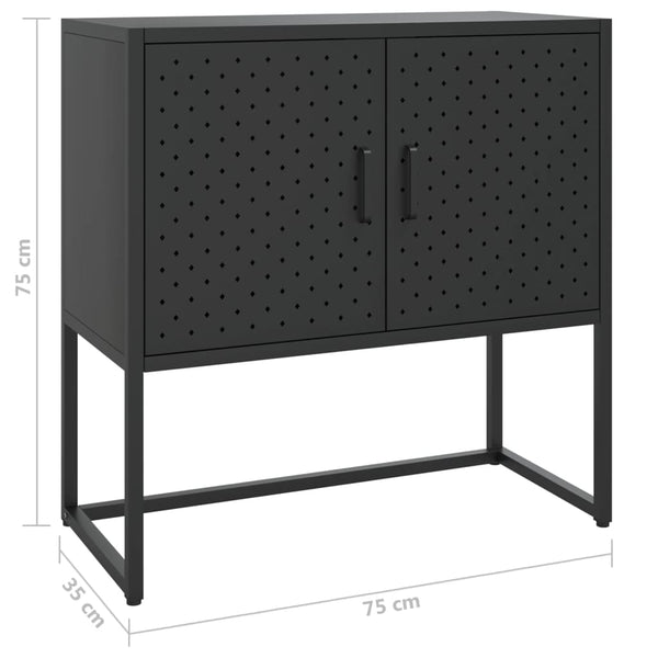 Senkki musta 75x35x75 cm teräs
