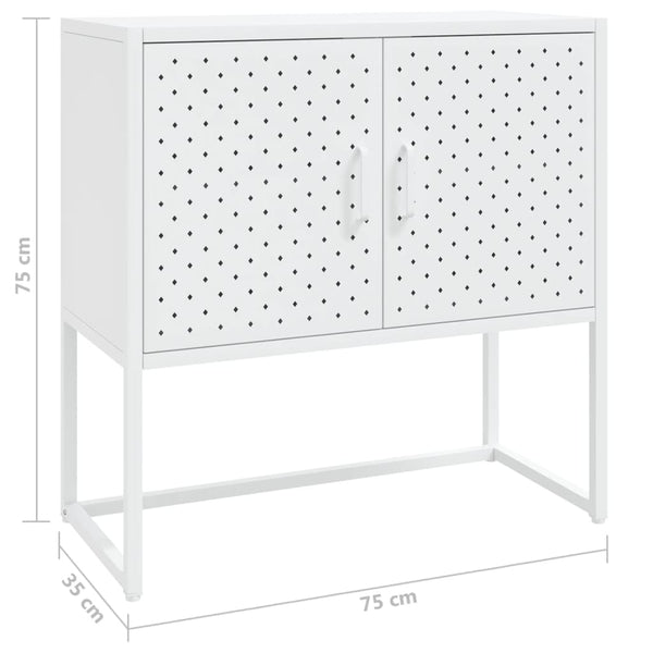 Senkki valkoinen 75x35x75 cm teräs