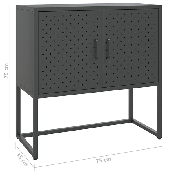 Senkki antrasiitti 75x35x75 cm teräs
