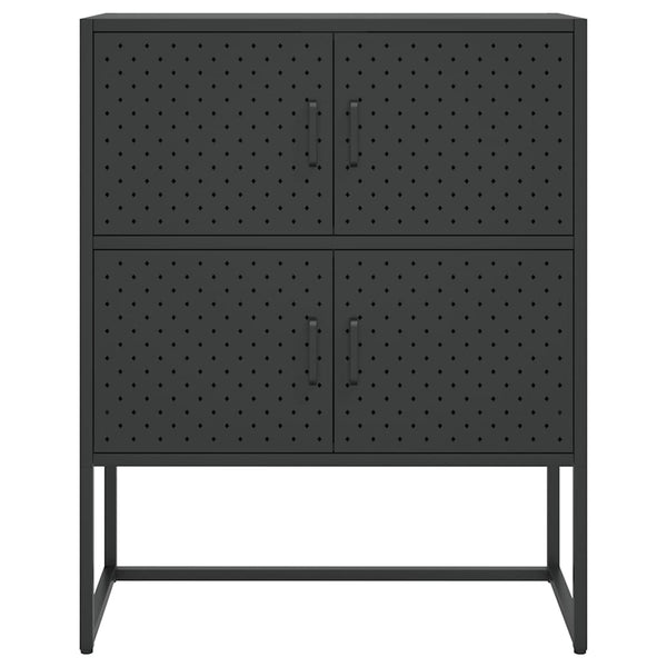 Kaappi musta 80x35x100 cm teräs