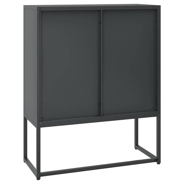 Kaappi antrasiitti 80x35x100 cm teräs